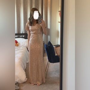 Baltic Born Dresses Baltic Born Gatsby Sequin Gown Rose Gold